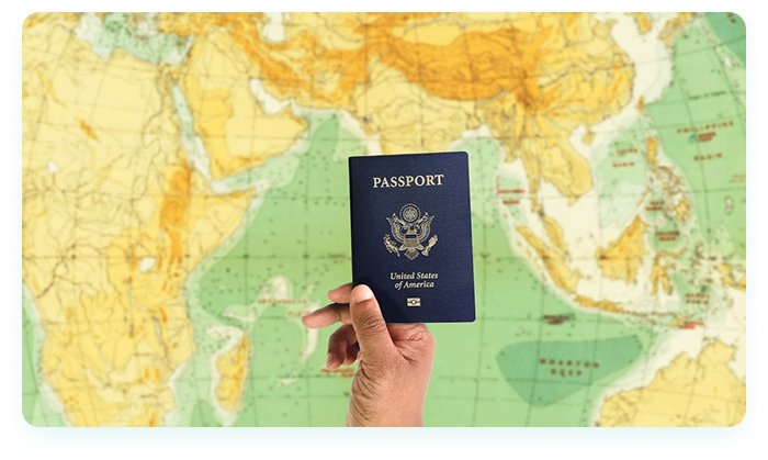 Passport and Map